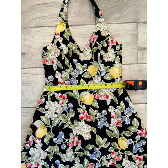 Positive Attitude Floral Halter Dress Size 12 - Picture 4 of 7
